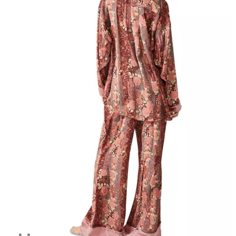 Free People Animal Print Long Sleeve Dress - Brown and Rust - Picture 4 of 8